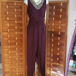 Sexy maroon colored jumpsuit